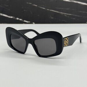 NEW LOEWE LW40128I 01A BLACK/GRAY WOMEN SUNGLASSES LOEWE